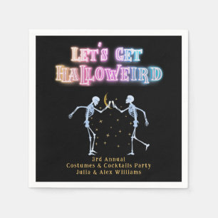 Skull Neon Halloween Halloween Halloween Tanzskele Serviette