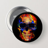 SKULL NEON PAINT ABSTRAKT BUTTON (Vorne & Hinten)