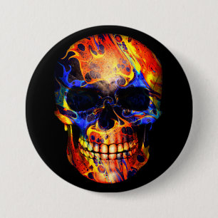 SKULL NEON PAINT ABSTRAKT BUTTON