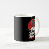 Skull Nevermore Gothic Crow Raven Skull Head Emo P Kaffeetasse (VorderseiteRechts)