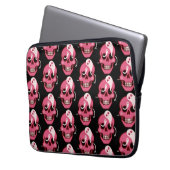 Skull Niedlich Goth Halloween Pattern Laptopschutzhülle (Vorderseite Links)