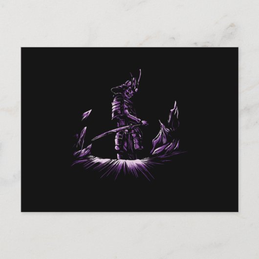 Skull Ninja Samurai Japan Kendo Katana Schwerter G Postkarte (Vorderseite)