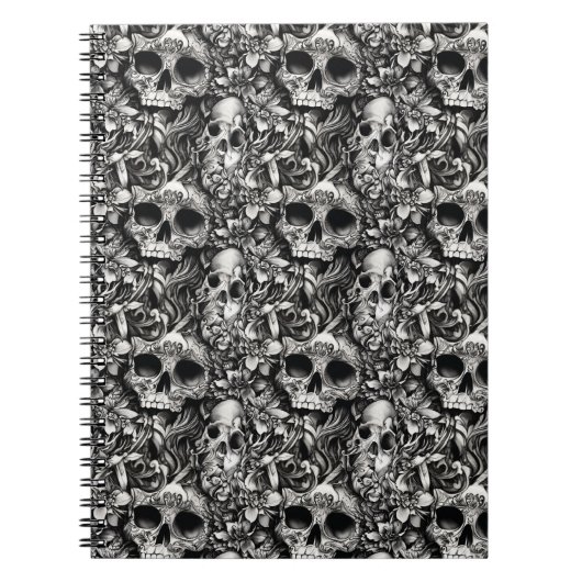 Skull-Notebook Notizblock (Vorderseite)