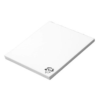 Skull Notepad 5.5" x 6" (schwarz) Notizblock