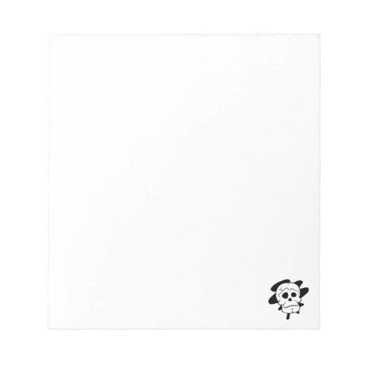 Skull Notepad 5.5" x 6" (schwarz) Notizblock (Vorderseite)
