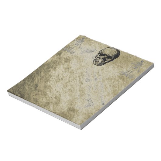 Skull Notepad Notizblock (Rotiert)