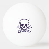 Skull on Bones 3 Sterne Tischtennisball (Vorderseite)