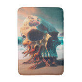 Skull on the beach badematte (Vorderseite Vertikal)