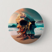 Skull on the Beach Button (Vorderseite)