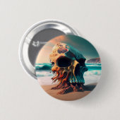 Skull on the Beach Button (Vorne & Hinten)