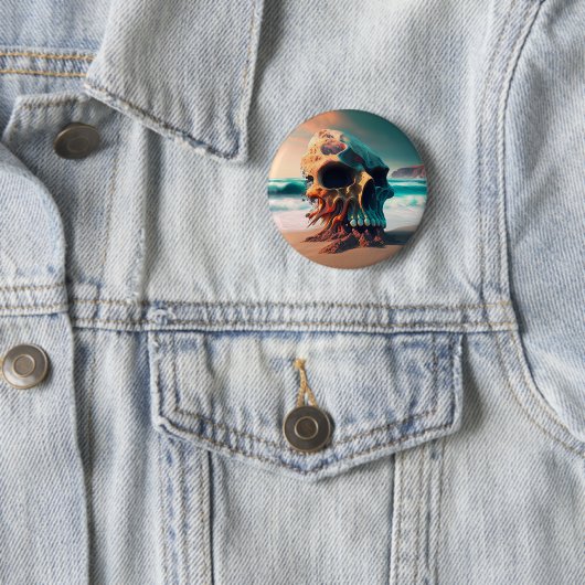 Skull on the Beach Button (Beispiel)