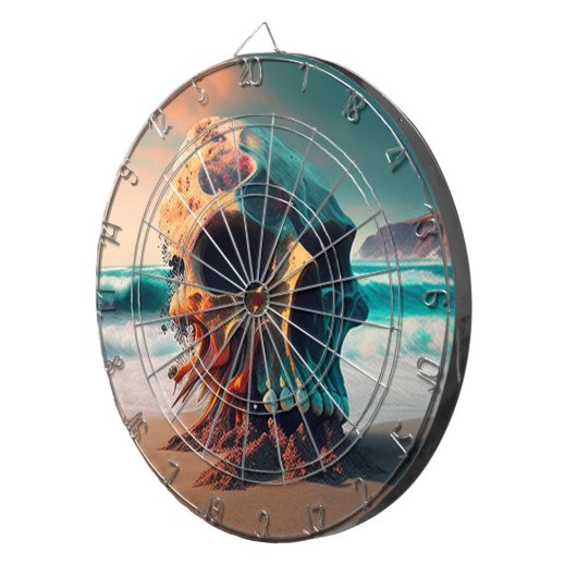 Skull on the beach dartscheibe (Vorderseite rechts)