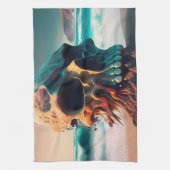Skull on the beach geschirrtuch (Vertikal)