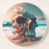 Skull on the Beach Getränkeuntersetzer (Vorne)
