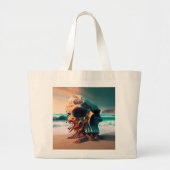 Skull on the Beach Jumbo Stoffbeutel (Vorne)