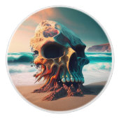 Skull on the Beach Keramikknauf (Vorderseite)