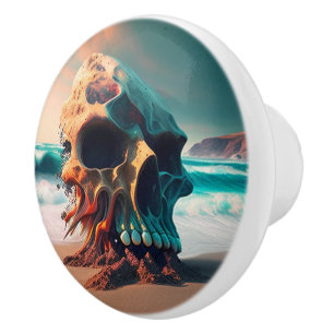 Skull on the Beach Keramikknauf