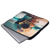 Skull on the beach laptopschutzhülle (Vorne Knopf)