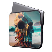 Skull on the beach laptopschutzhülle (Vorderseite Links)