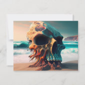 Skull on the Beach Mitteilungskarte (Vorderseite)