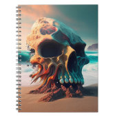 Skull on the Beach Notizblock (Vorderseite)