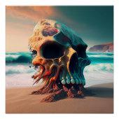 Skull on the beach poster (Vorderseite)