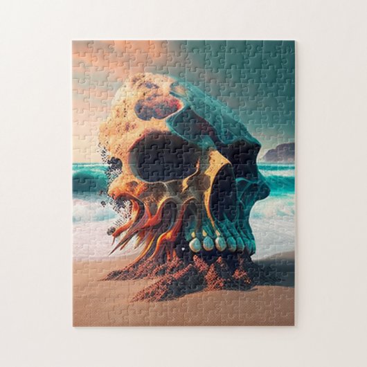 Skull on the beach puzzle (Vertikal)