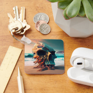 Skull on the Beach Schlüsselanhänger