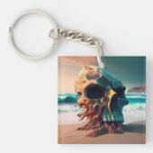 Skull on the beach schlüsselanhänger (Vorderseite)