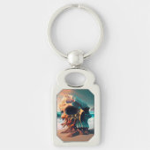 Skull on the beach schlüsselanhänger (Vorderseite)