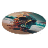 Skull on the Beach Schneidebrett (Ecke)