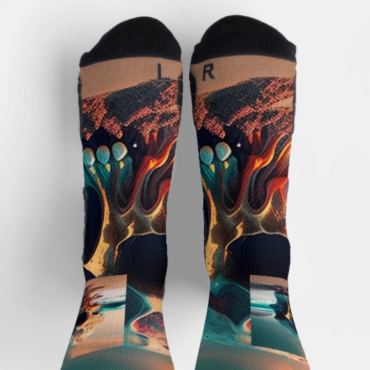 Skull on the beach socken (Oben)