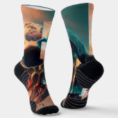 Skull on the beach socken (Gewinkelt)