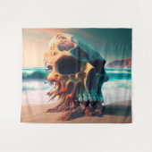 Skull on the beach wandteppich (Vorderseite (Horizontal))