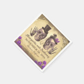 Skull-Paar Gothic Hochzeitspapiere Servietten (Ecke)