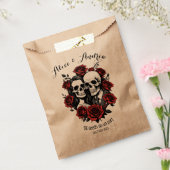 Skull-Paar gothisch mit Rose individuelle Name Geschenktütchen (Versiegelt)