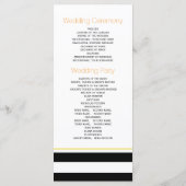 Skull-Paar, Streifen Halloween-Hochzeitsprogramm Programm (Rückseite)