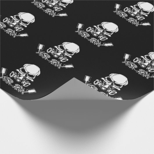 Skull Painter Car Painting Geschenkpapier (Ecke)