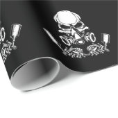 Skull Painter Car Painting Geschenkpapier (Rolleneckpunkt)