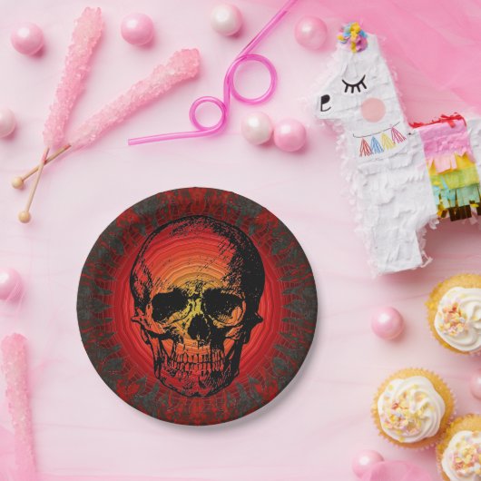 Skull Paper Plate Pappteller (Party)