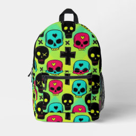 Skull Pattern Backpack Bedruckter Rucksack