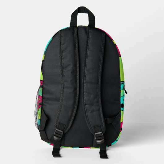 Skull Pattern Backpack Bedruckter Rucksack (Rückseite)