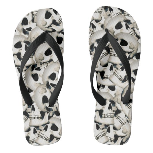 Skull Pattern Badesandalen (Fußbett)