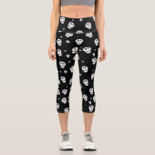 Skull Pattern Capri Leggings (Vorderseite)