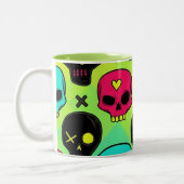 Skull Pattern Coffee Mug Zweifarbige Tasse (Links)