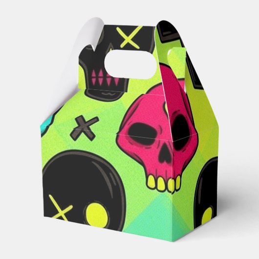 Skull Pattern Favor Box Geschenkschachtel (Rückseite)