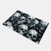 Skull Pattern Fußmatte (Schrägansicht)