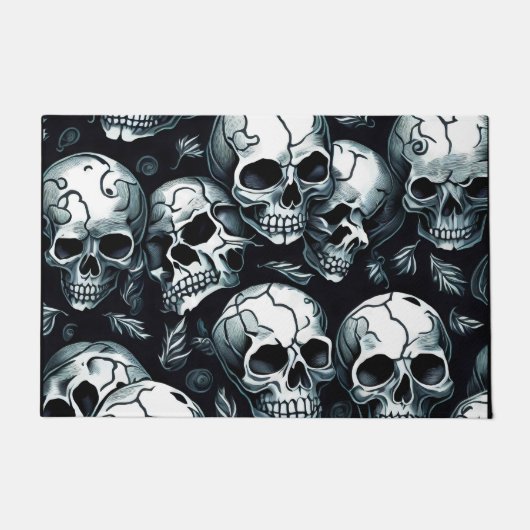 Skull Pattern Fußmatte (Vorderseite)
