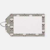 Skull Pattern Gothic Horror Pixel Art Geschenkanhänger (Rückseite Horizontal)