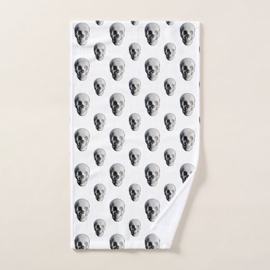 Skull Pattern Halloween Badhandtuch Set (Handtuch)